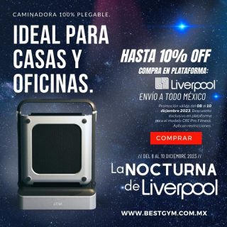 ¡LA NOCTURNA DE LIVERPOOL: AHORRA HASTA UN 10% EN LA CAMINADORA WALKINGPAD CR1 PRO FITNESS 100% PLEGABLE! 